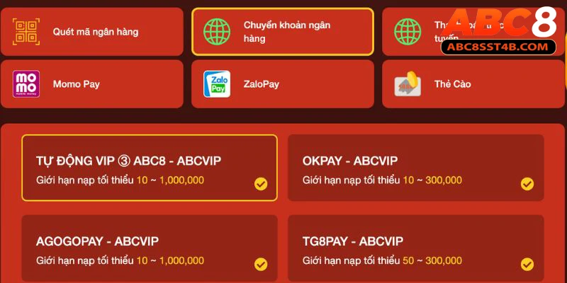 Hướng dẫn chuyển tiền cá cược đơn giản qua ngân hàng